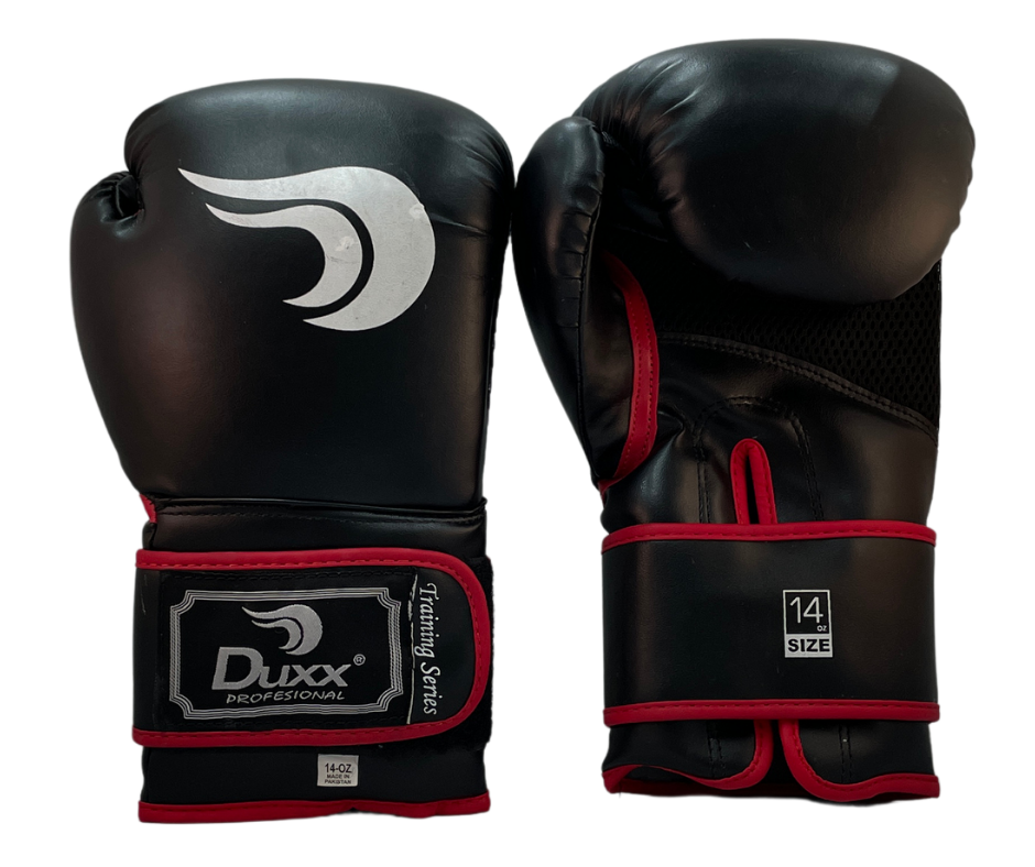 GUANTE BOX DUXX (14 OZ) PU NEGRO