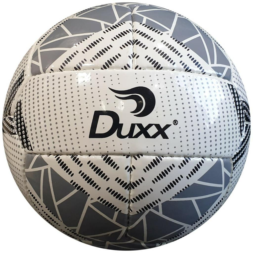 BALON FUTBOL DUXX COSIDO A MANO #5 GRIS/BCO