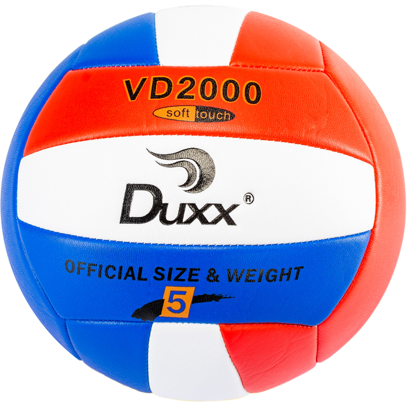 BALON VOLLEY BALL DUXX PVC #5 BCO/AZUL/ROJO IMP