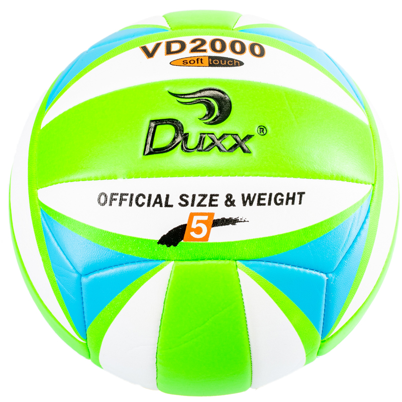 BALON VOLLEY BALL DUXX PVC #5 VERDE/AZUL/BCO IMP