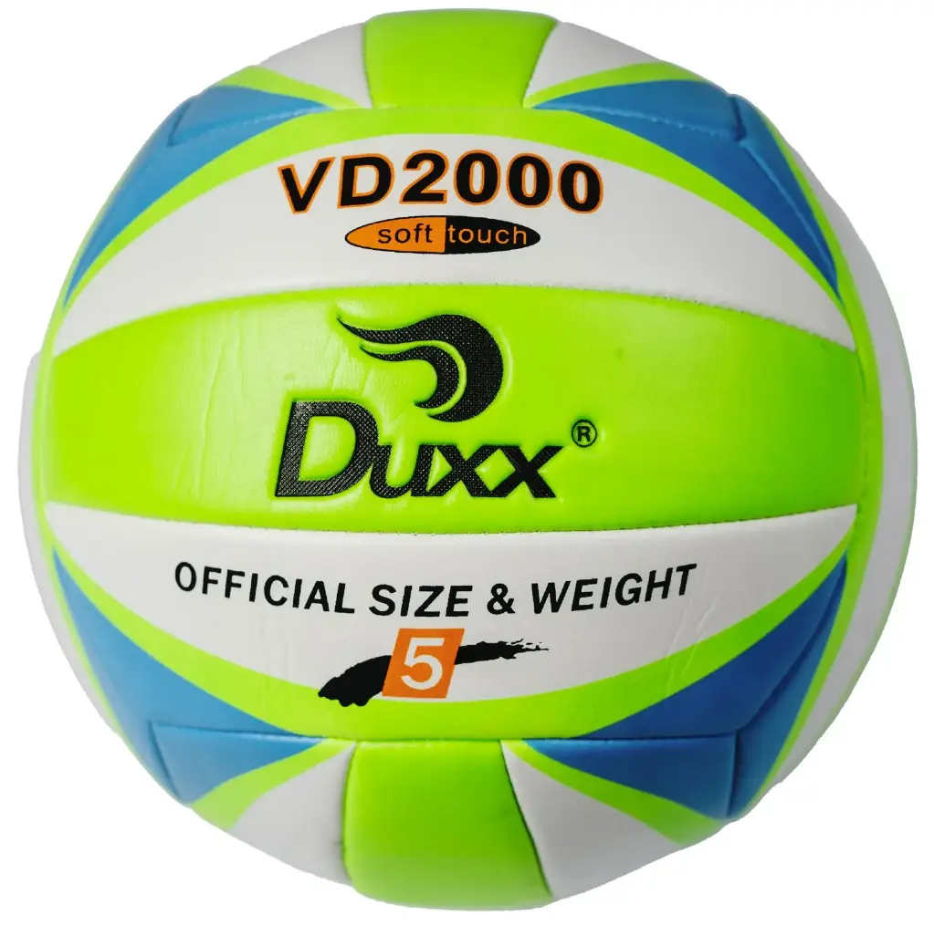 BALON VOLLEY BALL DUXX PVC #5 VERDE/AZUL/BCO IMP
