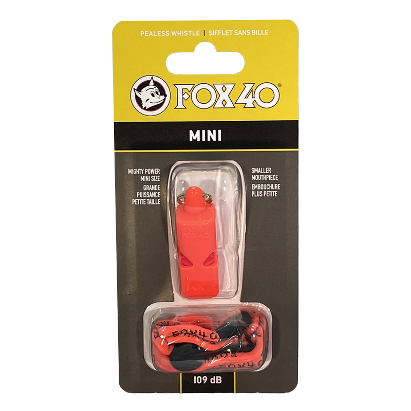 SILBATO FOX MINI CON CORDON NARANJA