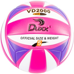 [0232-6] BALON VOLLEY BALL DUXX PVC #5 ROSA/BCO IMP
