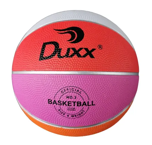 [0367-4 RB025] BALON BASKET BALL DUXX HULE  ARCOIRIS #3 IMP